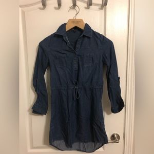 Women’s Gap Drawstring Chambray Button Dress Size XS